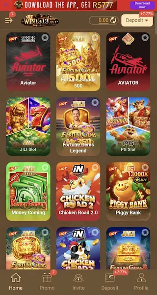 Win1313 Game Mainpage
